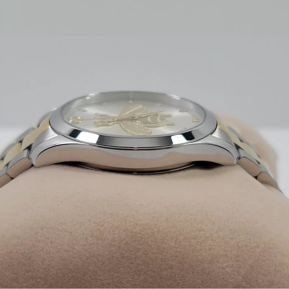 Gucci G-Timeless SWISS Quartz Bee Dial Two Tone Stainless Steel Watch YA1264131 - Picture 5 of 10